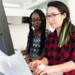 Developer using Git for version control and team collaboration